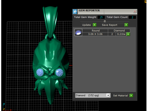 Squid Pendant 3D 프린트 모델