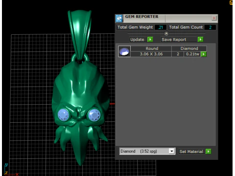 Squid Pendant 3D Print Model