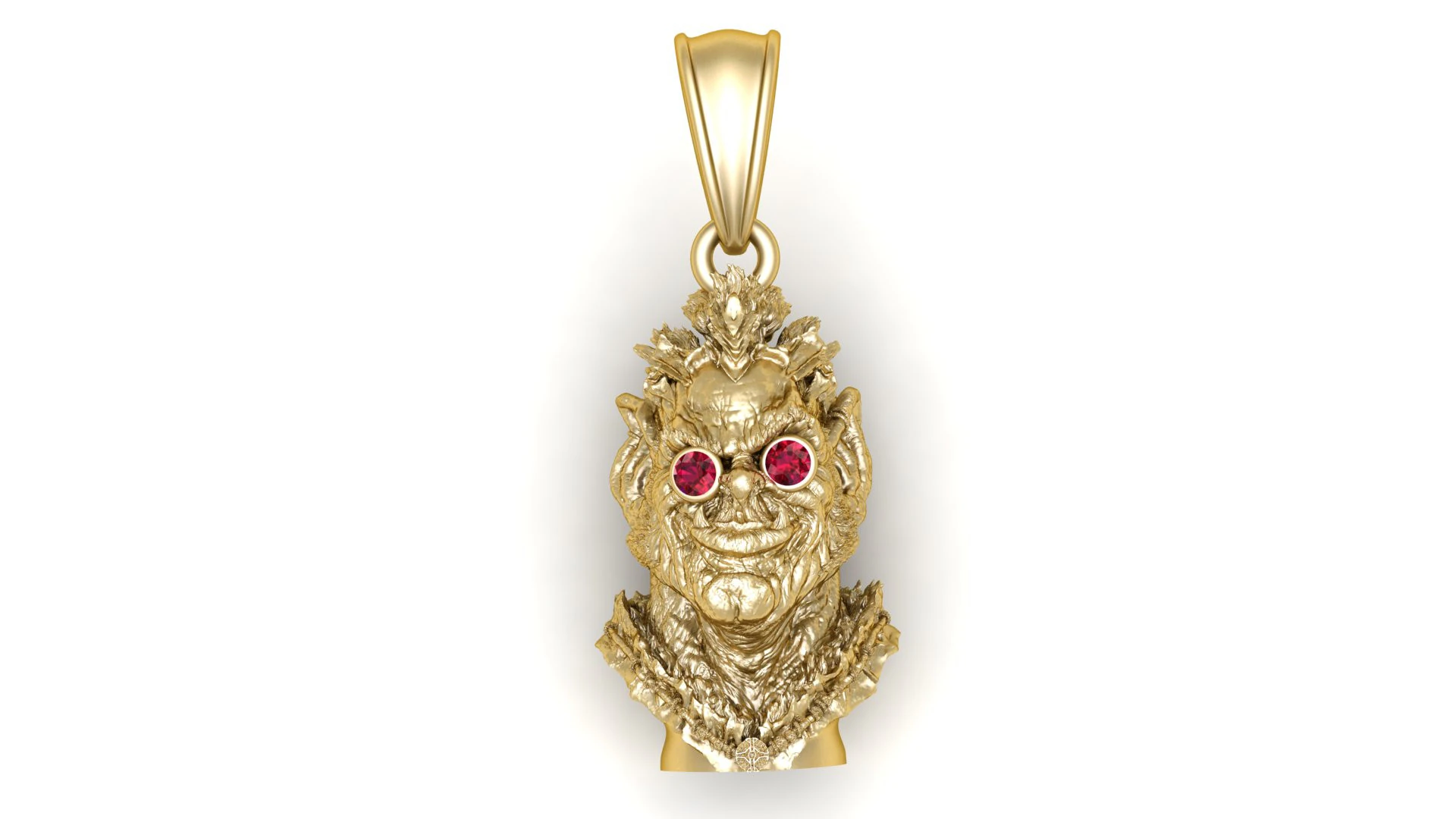 Sculpted Face Pendant 3D Print Model .c4d .max .obj .3ds .fbx .stl .blend
