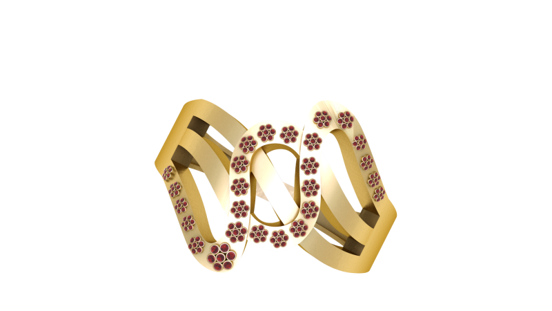 Designer Ring 3Dプリントモデル .c4d .max .obj .3ds .fbx .stl .blend 