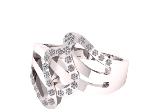 Designer Ring 3Dプリントモデル