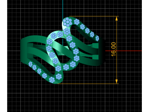 Designer Ring 3Dプリントモデル