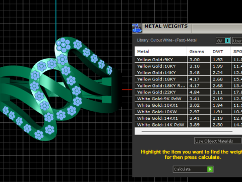 Designer Ring 3Dプリントモデル