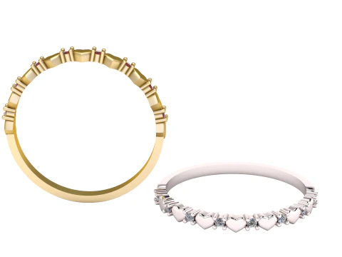 Anel Coração Modelo de Impressão 3D