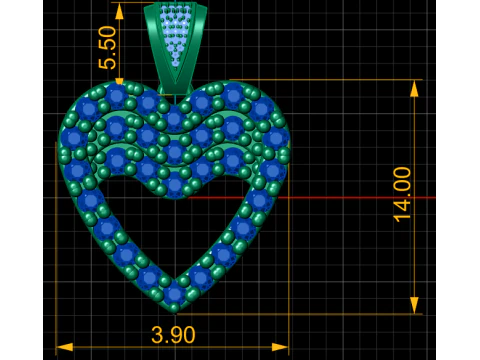 Heart Pendant 3D Print Model