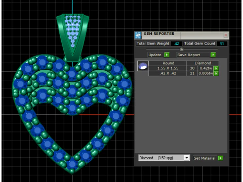 Heart Pendant 3D Print Model