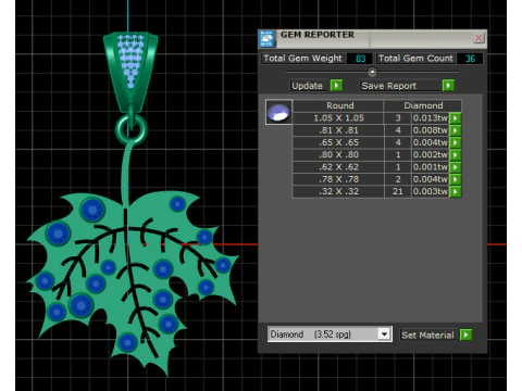Leaf pendant 3D Print Model