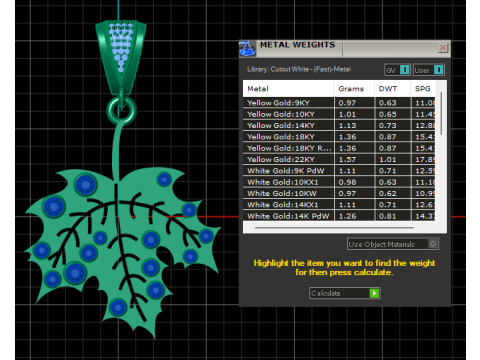 Leaf pendant 3Dプリントモデル