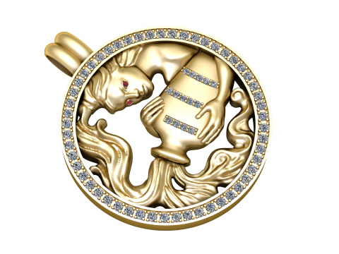 Aquarius pendant 3D Print Model