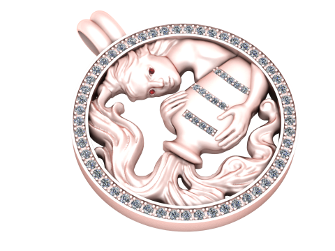 Aquarius pendant 3D Print Model
