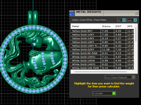Aquarius pendant 3D Print Model