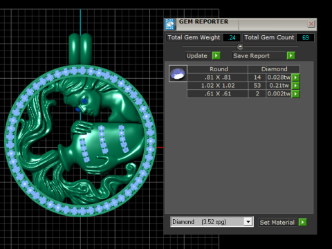 Aquarius pendant 3D Print Model