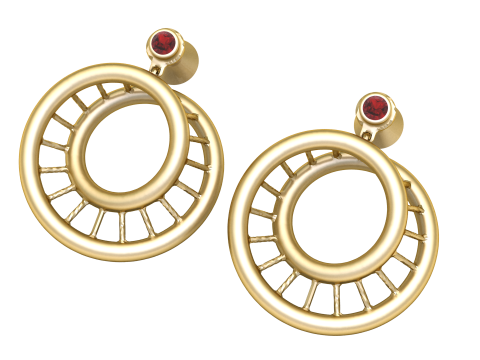 Gold earrings Modelo de Impressão 3D