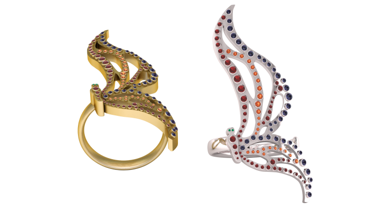 Designer ring 3D Принт Модель .c4d .max .obj .3ds .fbx .stl .blend 