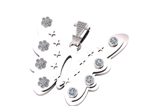Butterfly pendant 3D 프린트 모델