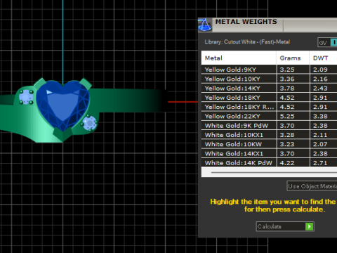 Heart gemstone ring Modello di stampa 3D