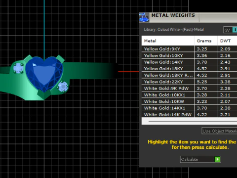Heart gemstone ring 3D Print Model