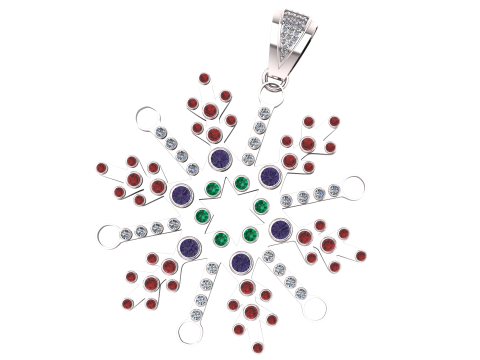 Snowflake pendant 3Dプリントモデル