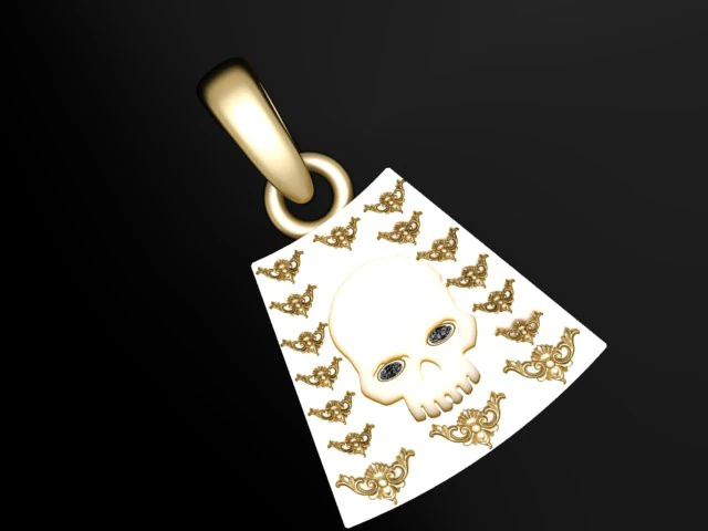 SkullPendant 3D Print Model .c4d .max .obj .3ds .fbx .stl .blend 