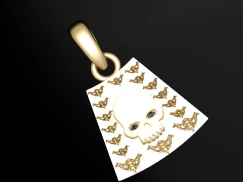 骷髅吊坠 3D 打印模型