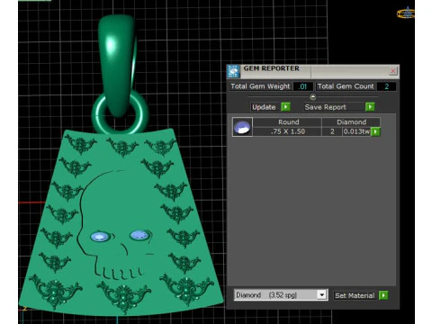SkullPendant 3D Print Model
