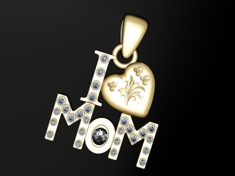 Gold Pendant 3D Print Model