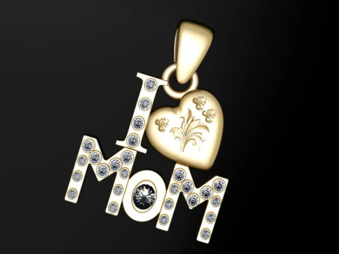 Pendentif en or Modèles 3D en vedette