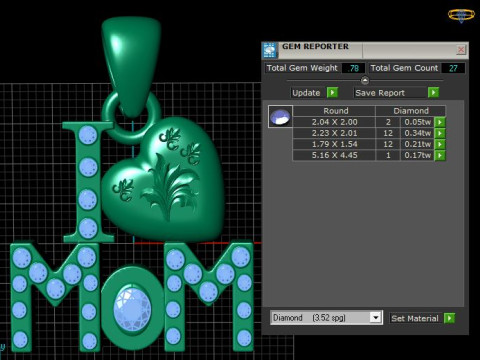 Gold Pendant 3D 打印模型