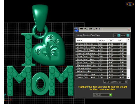 Gold Pendant 3D 打印模型