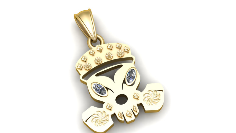 Alien Pendant 3D 打印模型 .c4d .max .obj .3ds .fbx .stl .blend 