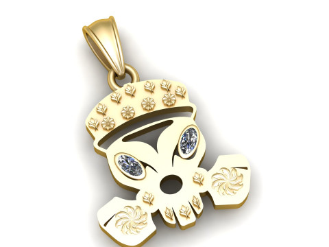 Alien Pendant 3Dプリントモデル