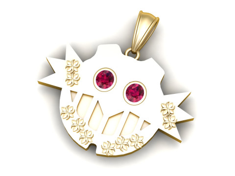 Spiked Pendant 3D Print Model
