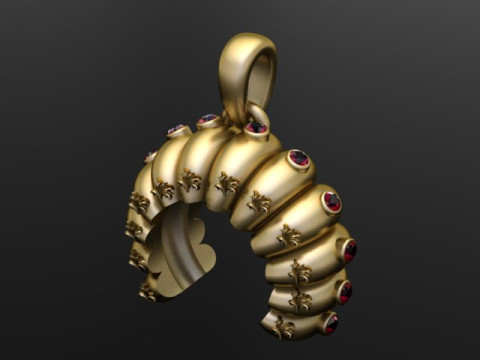 Shell Design Jewelry 3D Print Model