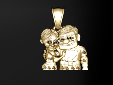 Elderly Couple Jewelry Model Cetak 3D