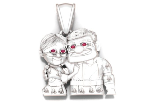 Elderly Couple Jewelry Model Cetak 3D