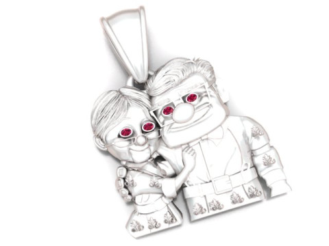 Elderly Couple Jewelry Model Cetak 3D
