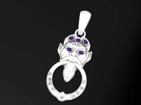 Gold Goblin Pendant 3D Print Model
