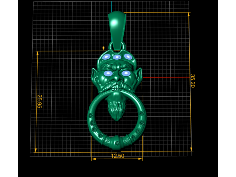 Gold Goblin Pendant 3D Druckmodell
