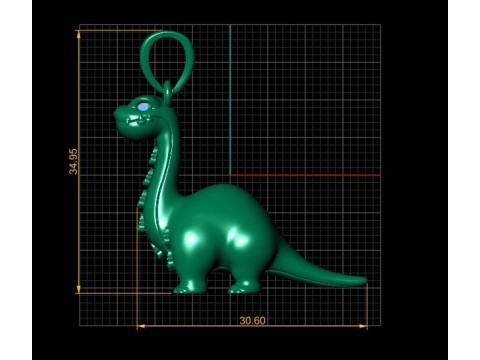 3D Dinosaur Pendant 3D 프린트 모델