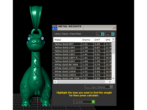 3D Dinosaur Pendant 3D 프린트 모델