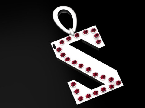 3D Alphabet Pendant 3D Принт Модель