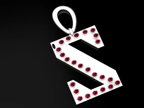 3D Alphabet Pendant 3D Print Model