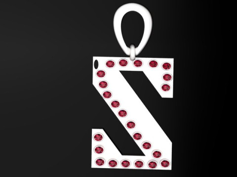 3D Alphabet Pendant 3D Принт Модель
