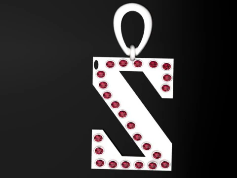 3D Alphabet Pendant 3D Print Model