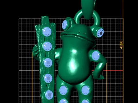 3D Frog Pendant 3D Print Model