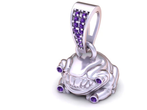 3D Monster Pendant 3D Print Model
