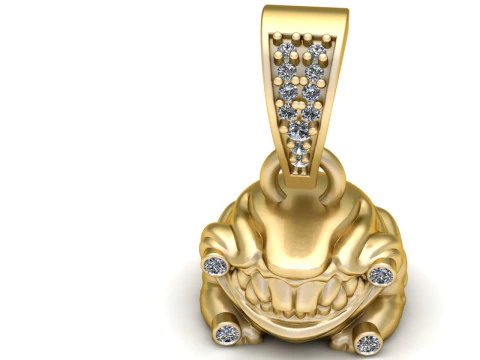 3D Monster Pendant 3D Print Model