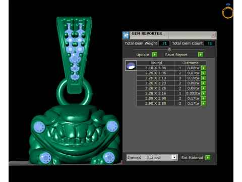 3D Monster Pendant 3D Print Model