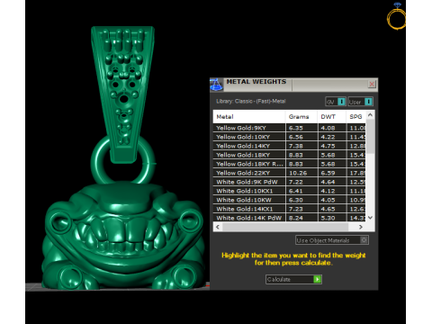3D Monster Pendant 3D 프린트 모델