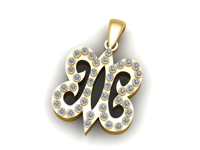 3D Butterfly Pendant 3D Print Model .c4d .max .obj .3ds .fbx .stl .blend 